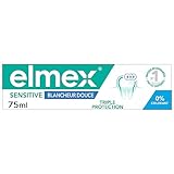 ELMEX Elmex Sensitive Zahnpasta mit weichem Weißgrad 0% Farbstoffen – Empfindliche Zähne, schmerzhaftes Zahnfleisch, Schutz des Zahnschmelzes – 75