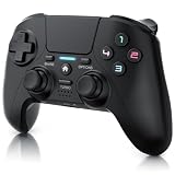 CSL - Wireless Gamepad für PC und PS4 - PC Anschluss - Wireless Controller - Dual Vibration - Headset Ausgang - Turbo Funktion - Touchpad - Share-Taste - eingebauter Lautsp