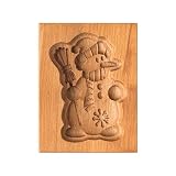 Plätzchenformen Holz - Halloween Ausstecher Holz,Ausstechform Holz,Plätzchen Ausstecher Holz,Cookie Cutter Holz,Ausstecher Holzform,Weihnachten (Schneemann)