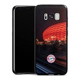 DeinDesign Slim Case extra dünn kompatibel mit Samsung Galaxy S8 Duos Silikon Handyhülle schwarz Hülle FC Bayern München FCB S