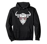 Cooler Bison Stier mit Zottelhaar Schottisches Hochlandrind Pullover H