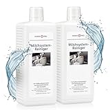 HANSE PRO Milchsystem-Reiniger, 2 x 1000 ml I Milch-Reiniger I Milchschaum-Reiniger I Reiniger für Milchaufschäumer, Kaffeevollautomaten Sahneautomaten I ideal für Jura Krups Philip