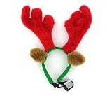 Alsino Weihnachtsmütze Hund Elchgeweih für Hunde Haarreif - Fester Halt & hoher Weihnachten Hund Geweih Haustier Rentiergeweih wm-101