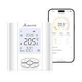 SALCAR Smart Thermostat Boiler WLAN Heizungsthermostat T5W WiFi Raumthermostat mit Luftfeuchtigkei Tuya Programmierbar Wandthermostat Fussbodenheizung Wasser Batterie E