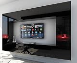 Furnitech Wohnwand Wohnzimmer - Hängend Wohnwand Modern - Wohnzimmer Schrankwand mit Regale und TV Schrank - Wohnzimmer Möbel ohne LED (Future C29/HG/B1 1B)