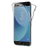 AICEK Samsung Galaxy J5 2017 Hülle, 360° Full Body Transparent Silikon Schutzhülle für Samsung J5 2017 Case Crystal Clear Durchsichtige TPU Bumper Galaxy J5 2017 Handyhülle (5,2 Zoll SM-J530F)