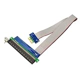 Aukson Q33 PCI-E PCI Express 1x auf 16x Riser Card Adapter – Verlängerungskabel Extender für Grafikkarten, Hohe Kompatibilität und Stab