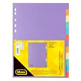 Idena 11131 - Karton-Register für DIN A4 Dokumente, 22,5 x 30 cm, 12 vollfarbige Trennblätter in 6 Farben, 150g/m², Organizer mit Eurolochung