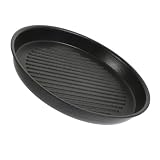 Garneck Bratpfanne mit Antihaftbeschichtung Holzkohlepfanne zum Grillen rechteckiger Grill Herd grillplatte pfannkuchenwender Grillpfanne für zu Hause Antihaft-Steakpfanne Aluminium Black