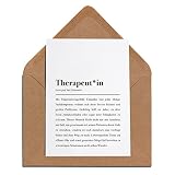 Therapeut oder Therapeutin Karte mit Umschlag – Therapeut*in D