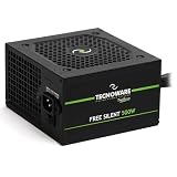 Tecnoware Power Systems - ATX-Netzteil 500, Ultrasilent 12 cm Lüfter, Überspannungsschutz, 2x SATA, 1x 24-polig, 1x 12V 4+4-polig, 2x Molex, schwarz, Größe 500 | Kompatibel mit ATX 12V v.2.01