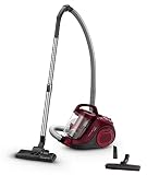 Rowenta RO2933EA, Swift Power Cyclonic Staubsauger, beutellos, Zyklon-Technologie, kompaktes Design, leicht, Hochleistungsfilter, Parkettbürste, Schwarz/Dunkelrot, 750 W, 1.2 liters, 77 Dezib