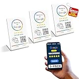 Tippen Sie auf Google-Review-Ständer (3er-Pack) von TapFive – Tippen Sie für sofortige Bewertungen – alle Telefone kompatibel – wiederverwendbarer Smart-Tap, NFC & QR – Boosten S