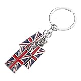 BESTYASH Schlüsselanhänger im britischen Stil Schlüsselanhänger mit britischer Flagge Schlüsselanhänger für Autoschlüssel Schlüsselanhänger England Flagge Schlüsselanhäng