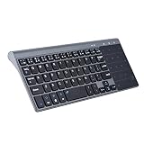 ciciglow Tragbare kabellose Tastatur mit Touchpad, schlankes Design für PC/Notebook/TV-Box