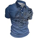 Poloshirts für Herren, kurzärmelig, Sport-T-Shirt, klassisch, lässig, weich, Golf-Tshirts Dehnbarkeit Fitness Strandhemd Training Leichtgewichtig Sommer Knopfleiste W