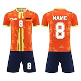Generisch Deutschland Fußball Trikot Set Kinder, Personalisierte Fussball Trikots, Neue Fußball Trikot mit Namen Logo Nummer Jung