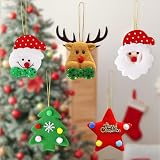 Hiseng Weihnachtsbaumschmuck Weihnachtskugeln 5PCS Christbaumkugeln Festival Christbaumschmuck, Drinnen und Draußen Party Hängen Weihnachtsbaum Deko Mehrweg Baumschmuck (5pcs,Weihnachten)