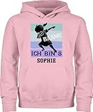 Kinder Hoodie Jungen Mädchen - 8. - BÄÄM ich Bin 8 mit Namen | Coole Geschenkidee für 8 Jährige | Cooles Geburtstagsmotiv 8 Jahre | Ich Bin jetzt 8 | 8 Geburtstag Geschenk - 128 (7/8 Jahre)