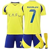 Generisch Fußball Trikot Nr.7 Nr.7 Fussball Trikot Shorts Socken Fussball Set für Jungen Herren Hause/Auswärts 7 Fußball Trikot für Kinder Erwachsener (H03, 16(2-3 Jahre))