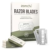 Zomchi Double Edge Rasierklingen 2.0, 50 Counts Rasierklingen für die Rasur, Platin-Edelstahl-Rasierklingen für Männer und Frauen, passend für alle gängigen Double Edge R