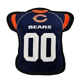 The 1st Ever Tough but Smooth Dog Toy NFL Chicago Bears Football Jersey Tough Pet Toy A Premium Quality Doggie Toy with Built-in Squeaker Sports Fans Favorite Chew Toy