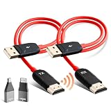 Wireless HDMI Transmitter and Receiver, 5.8G Kabellos Funkübertragung 4K Dekodierung, HDMI Wireless Funkübertragung für Funk Streaming Video Audio File von, Laptop, PC zu HDTV, Projektor, R