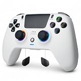 DoJoZone Wireless Controller Kompatibel mit PS4/Pro/Slim, Controllers mit Hall Triggers und Joysticks (Kein Drift), RGB-Licht, Kopfhöreranschluss, Programmierbare Tasten, Vibration, 6-Achsen S