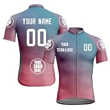 Radsport Trikots Männer Frauen Kurzarm Radsport Trikot Full Zip mit Taschen Personalisierte Team Name Team Ihr Name Logo Atmungsaktive Radfahren Kleidung schnell trocken Bike Shirt A10