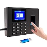 Stempeluhr Zeiterfassung für Kleinbetriebe, Offline Fingerabdruck Stempeluhr 1000Personal Fingerprint Pin-Eingabe Zeiterfassungsgerät Arbeitszeiterfassung für Kleinbetriebe mit USB-Exp