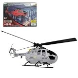 Rxbycxshi C186 RC Helikopter BO-105 Hubschrauber, 4CH Flybarless Sechs-Achsen GyroscopeFlugzeug für Erwachsene Weihnachten 2024 Geschenk