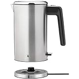 WMF Lono Wasserkocher doppelwandig Edelstahl 1,3l, elektrischer Wasserkocher mit Kalkfilter, 2400 Watt, Safety Touch,