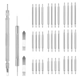 110-teiliges Uhrenarmbandstift-Ersatz-Set, robuste Edelstahl-Uhrenstifte, Federsteg-Entferner-Set, Uhrenarmbandstift-Entfernungswerkzeug für Uhrenreparatur, Installation, Anpassung der Größ