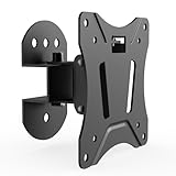 WORLDLIFT TV-Wandhalterung für 13-27 Zoll bis 25 kg schwenkbar und neigbar Universal für LCD LED Monitor und Flachbildfernseher Bildschirm VESA 75/100mm Extra schlank