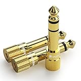 POSUGEAR Klinke Adapter 3.5mm auf 6.35mm (3 Stück), Klinken Adapter 6 3 auf 3 5, Klinkenstecker Adapter Buchse Aux Audio mit Vergoldete Kontakte für Kopfhörer Oder Lautsp
