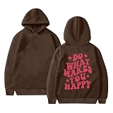 HOOUDO Sale Angebote Langärmliges Sweatshirt für Damen mit Taschen mit Buchstaben-Farbverlauf und Kapuzenpullover Halskette Damen Kurz T Shirts Fuer Damen Ausgefallen Pullover Mein Bestellung S