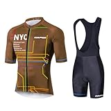 UGLY FROG Herren Kurzarm Set, Fahrradbekleidung Herren mit 3D-Gelpolster, Shorts Radtrikots mit 3 Taschen Sommer 66LINDUANTAOU01