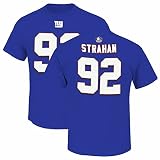Majestic Athletic NFL Football T-Shirt New York NY Giants Michael Strahan #92 Hof Hall of Fame Trikot Jersey (S)