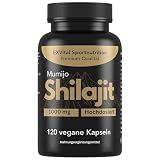 Mumijo Shilajit Kapseln, hochdosiert 1000mg pro Tagesdosis, das Original aus dem Himalaya, 120 Kapseln, vegan & laborgeprü
