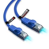 rhinocables CAT8 Ethernet-Kabel, Hochgeschwindigkeits-Gigabit, CAT 8, RJ45, superschnell, geschirmt, LAN-Patch-Netzwerkkabel für Gaming, Streaming, PS/4-Modem, Router, Switch, Xbox (2 m, Blau, 1