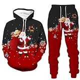 Männer Frauen Winter Weihnachten Tag Mode lässig Brief gedruckt Pullover Hosen Sportanzug Weste Kinder 128 Italienischer Anzug