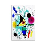 Joan Miro Berühmte Malerwerke (singender Fisch) Druck Poster Bild Druck Leinwand Wandfarbe Kunst Dekor Moderne Heimkunstwerke Geschenkidee 30 x 45