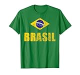 Brasilien Brasil Fan Trikot Fußball Samba Brasilianer Outfit , Halbarm , T-S