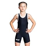 Elite Sports Kinder Wrestling Youth Singlet Standard Jungen Wrestling Singlets, schwarz, M