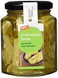 tegut... Artischockenherzen geviertelt mild mariniert, 260g (Abtropfgewicht - 130g)