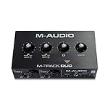 M-AUDIO M-Track Duo - USB Audio Interface für Aufnahmen, Streaming und Podcasting, mit Dualen XLR, Line- und DI-Eingängen, Inklusive Softwarepak
