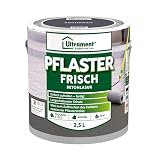 Ultrament Pflaster Frisch 2,5 L Anthrazit | Betonlasur außen für Pflastersteine & Gehwegplatten | UV- und witterungsbeständig, Farb