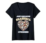 Damen Just One More Muschelmuschelsammler T-Shirt mit V
