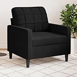 Willood Sessel Relaxsessel Sofa für Wohnzimmer, Loungesessel Polstersessel Metallgestell, Fernsehsessel Ruhesessel Clubsessel Schwarz 60 cm S