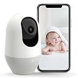 nooie Babyphone mit Kamera, Babyphone Kamera WLAN Indoor 360, Baby Monitor with Camera, Video Babyphone mit Handy App, 1080P HD Nachtsicht, Gegensprechfunktion, Kompatibel mit Alex